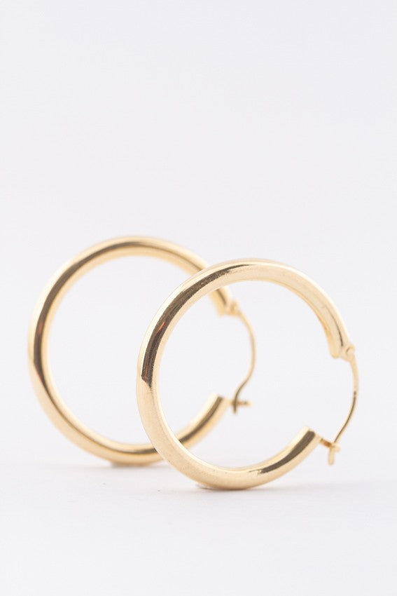 Gouden oorringen, 3 cm