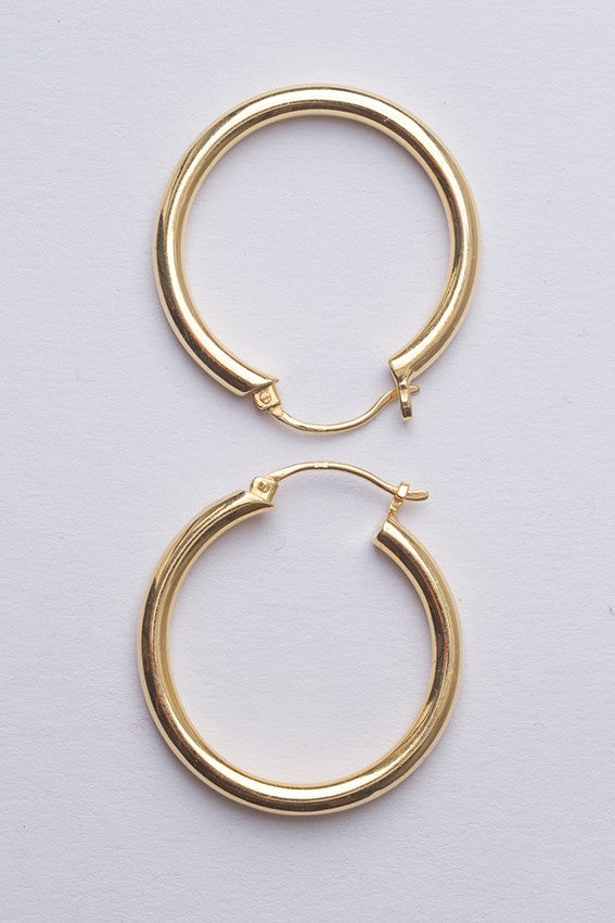 Gouden oorringen, 3 cm