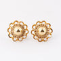 Gold Zeeland button earrings