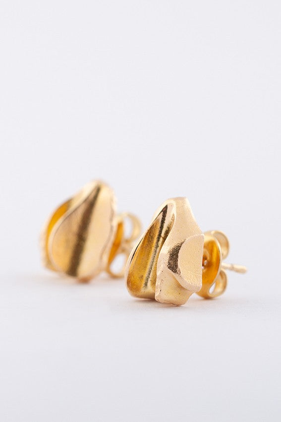 Gold earrings Scandinavian design