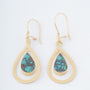 Gold earrings with turquoise