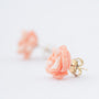 Blood coral earrings