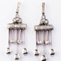 White gold earrings with brilliant cut diamonds