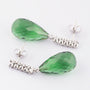 White gold earrings with brilliant and peridot