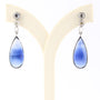 White gold earrings with sapphire and rose diamonds
