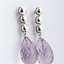 White gold earrings with amethyst