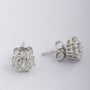 White gold entourage earrings with diamonds