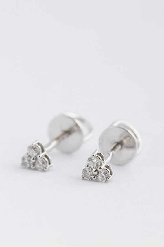 White gold earrings with diamonds
