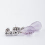 White gold earrings with amethyst and brilliant