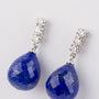 White gold earrings with Lapis Lazuli and diamonds