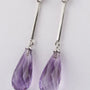 White gold earrings with amethyst and diamonds