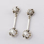 White gold earrings with 3 diamonds each