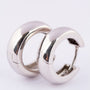 White gold hoop earrings
