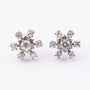 White gold entourage earrings with diamonds
