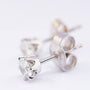 White gold solitaire earrings