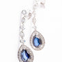 White gold earrings with sapphires and diamonds