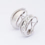 White gold stud earrings with 8 diamonds each