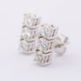 White gold stud earrings with diamonds