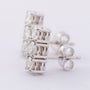 White gold stud earrings with diamonds