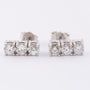 White gold stud earrings with diamonds