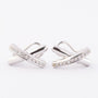 White gold stud earrings with 9 diamonds each