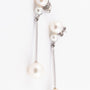 White gold earrings with pearls