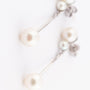 White gold earrings with pearls