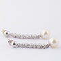 earrings with diamonds and cultured pearls