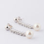 earrings with diamonds and cultured pearls