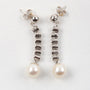 earrings with diamonds and cultured pearls
