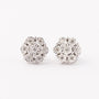 White gold entourage earrings with 7 diamonds each
