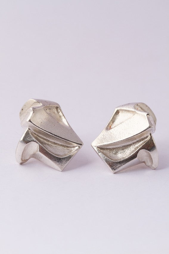 Silver stud earrings from the Lapponia brand