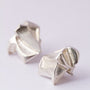 Silver stud earrings from the Lapponia brand
