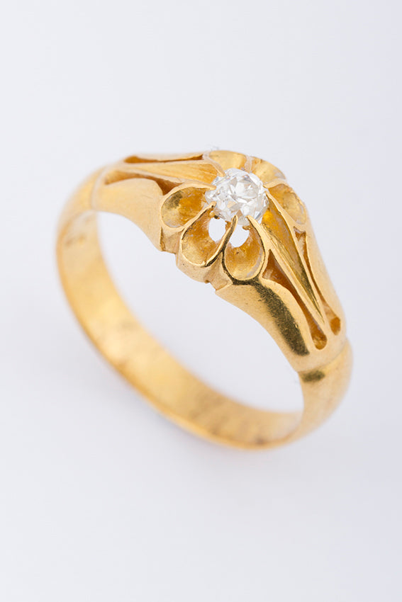 Solitaire ring with Bolshevik brilliant