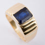 Men's ring with sapphire