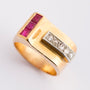 Démodé ring met robijn (retro ring)