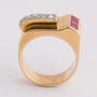Démodé ring met robijn (retro ring)
