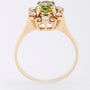 Entourage ring met briljant en peridoot