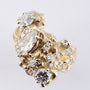 Gouden fantasie ring bezet met diamant