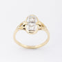 Gold Art Nouveau ring with brilliant cut diamonds