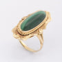 Gold ring with malachite