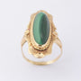Gold ring with malachite