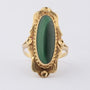Gold ring with malachite
