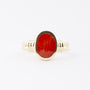 Gold ring with blood coral