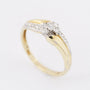 Gold ring with 10 brilliant-cut diamonds. Total 0.25 ct.