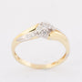 Gold ring with 10 brilliant-cut diamonds. Total 0.25 ct.