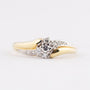 Gold ring with 10 brilliant-cut diamonds. Total 0.25 ct.