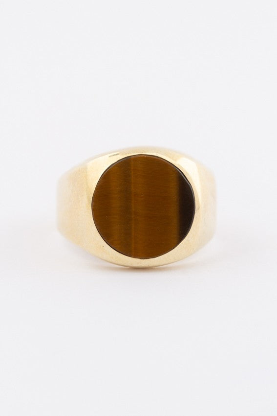 Men's ring with tiger's eye (Bwg)