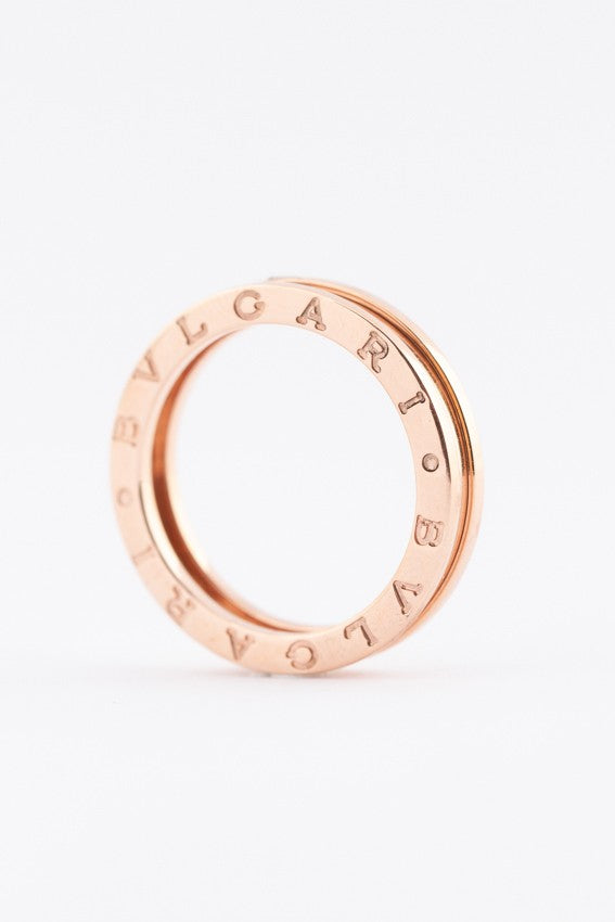 Gold rose ring from the brand Bvlgari
