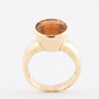 Gold ring with faceted citrine